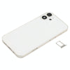 iPhone 12 Mini Back Cover Assembly White - Side Keys, Card Tray & Wireless Charging