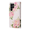 For Samsung Galaxy S23 Ultra 5G Bronzing Painting RFID Leather Phone Case(Rose Flower)