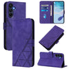 For Samsung Galaxy A26 5G Global Crossbody 3D Embossed Flip Leather Phone Case(Purple)