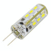 G4 2W 120LM Silicone Corn Light Bulb, 24 LED SMD 3014, White Light, DC 12V