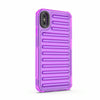 For iPhone XS Max High Transparency TPU Hybrid PC Airbag Phone Case(Transparent Purple)