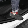 For Tesla Model Y Rear Door Built-In Sill Strip Rear Seats Anti-Kick Leather Protective Pad(Carbon Fiber)