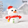 3pcs Christmas Lovely Micro Landscape Snow Ornament Decorative Accessories, Style: No.10 Long Nose Snowman Red