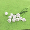 10 PCS 1:12 Mini Doll House Garden Bedroom Scene Decoration Roses(White)