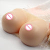 Cross-dressing Breast Implants Conjoined Silicone Breast-prosthetic Circular Breasts, Size:500g(Non-sticky Skin Tone)