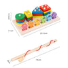 2-in-1 3D Magnetic Fishing Column Shape Matching Wooden Toys,Style: MZM