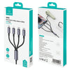 USAMS SJ739 1.2m 4 in 1 Type-C Fast Charging Cable(Titanium Gray)