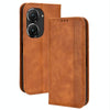 For ASUS Zenfone 9 Magnetic Buckle Retro Texture Leather Phone Case(Brown)