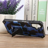 For Samsung Galaxy A06 4G Camouflage Armor Kickstand TPU Hybrid PC Magnetic Phone Case(Dark Blue)