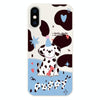 For iPhone XS Max Skin Feeling Jelly TPU Hybrid PC Phone Case(Spotted Puppy White)