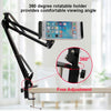 Universal 360 Degree Rotating Flexible Long Arm Lazy Phone Tablet Pad Holder Clip Bracket