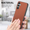 For Samsung Galaxy A55 5G Twill Fabric Leather Skin Back Phone Case(Brown)