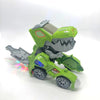 HG-882 Electric Dinosaur Deformation Car Toy Universal Light Music Toy (Green)