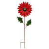 Outdoor Lawn Garden Landscape Arrangement Decorative Iron Flower Inserts(Red)