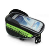 BaseCamp BC-305 Bicycle Phone Bags Mountain Road Bike Front Head Top Frame Handlebar Bag with Transparent Window & Sun Visor for 5.8 Inch 15x8cm and Below Smartphones(Green)
