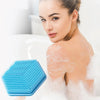 Silicone Hair Wash Massage Brush Exfoliating Bath Brush(Blue)