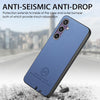 For Samsung Galaxy S23 FE 5G Twill Fabric Leather Skin Back Phone Case(Blue)