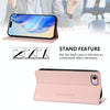 For iPhone 7 / 8 / SE 2022 RC01 Dual-Folded Magnetic Suction RFID Leather Phone Case(Pink)