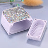 For AirPods 1 / 2 Glitter Sequins Wireless Earphone Protective Case(White)