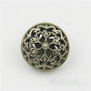 Tea Gold 100 PCS Hollow Flower Shape Metal Button Clothing Accessories, Diameter:18mm