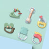 MoFun 2029A 2 in 1 Baby Rattle & Teether 6-piece Set with Whale Storage Box