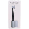 NK-1054Pro 2 in 1 8 Pin + USB-C / Type-C Male to 8 Pin Charging + Ethernet Female Adapter