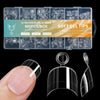600pcs /Box Ultra Short False Nail Tips Extension Clear No Scratch Traceless Frosted Manicure Salon, Style: Shape 02