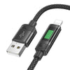 hoco U126 Lantern 1.2m USB to 8 Pin Charging Data Cable(Black)
