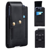 NUOKU  5.5-6.5 Inch Belt Phone Case Bag Leather Vertical Carrying Phone Pouches(Black)