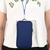 For 6.7-6.9 inch Universal Elastic Material Zipper Waist Bag(Blue)