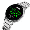 SKMEI 1550 Simple and Stylish LED Touch Screen Men  Watch Waterproof Stainless Steel With Electronic Watch(Silver)