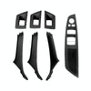 For BMW F10 / F18 5 Series 7pcs Car Inside Doors Handle Pull Trim Cover, Right Driving, 51417225874(Black)