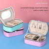 HN-001 Travel Portable Ring Lipstick Jewelry Storage Box(Mirror Version Gold)
