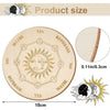 Carving Pattern Round Wood Craft Ouija Board 15cm(2)