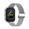 AK58 1.96 inch Screen Bluetooth Smart Watch, Steel Band, Support Health Monitoring & 100+ Sports Modes(Silver)