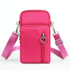 HAWEEL Mini Crossbody Vertical Zipper Pouch Phone Case Bag(Rose Red)