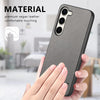 For Samsung Galaxy S23 5G Twill Fabric Leather Skin Back Phone Case(Gray)