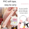 5 PCS MX-80002 Raincoat Piggy Keychain Cute Soft Rubber Doll Car Keyring(Dinosaur)