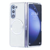 For Samsung Galaxy Z Fold6 Glitter Powder MagSafe Magnetic Fold Phone Case(White)