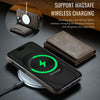 For iPhone 14 Plus DG.MING MAGKING-K2 Series MagSafe RFID Card Bag Detachable Phone Case(Coffee)