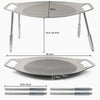 NOBANA Outdoor BBQ Pan Camping Stainless Steel Frying Pan, Style: BBQ Pan+Hemp Rope