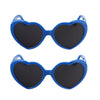 2pairs Love Glasses Light Change Love Sunglasses(Blue)