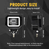 S15 Motorcycle Square Fisheye Lens Spotlight(Black)