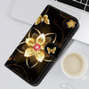 For Samsung Galaxy A36 / A56 5G Crystal Texture Colored Drawing Leather Phone Case(Gold Flower)