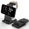 S90-3 3-in-1 Magnetic Folding Wireless Charger Phone Earphone Watch Fast Charging Stand(Black)