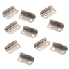 10pcs Lock Accessories L-Shaped Right Angle Office Drawer Lock Plate Furniture Parts Door Stopper(Silver)