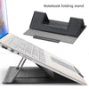 Laptop Leather Folding Stand Tablet Phone Holder(Silver Gray)