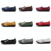 Women Leather Casual Loafers Anti-Slip Soft Sole Mom Shoes, Size: 38(White)