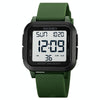 SKMEI 1894 Square Sports Waterproof Student Simple Multifunctional Luminous Watch(Army Green White Machine)