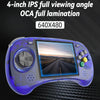 ANBERNIC RG ARC-S Handheld Game Console 4-Inch IPS Screen Linux System Portable Video Arcade 256G(Transparent Blue)